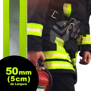 Faixa-Refletiva-Uniformes-Gorgurão-Verde-Fluorescente